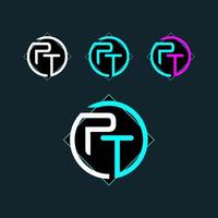 pt tp modisch Brief Logo Design vektor