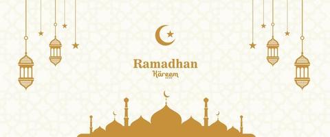 platt design av ramadan baner bakgrund vektor