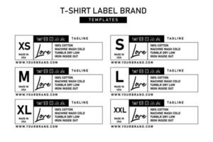 Kleidung Etikette Vorlagen Design vektor