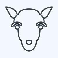 Symbol Lamm. verbunden zu Tier Kopf Symbol. einfach Design editierbar. einfach Illustration vektor