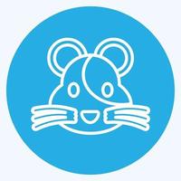 Symbol Hamster. verbunden zu Tier Kopf Symbol. einfach Design editierbar. einfach Illustration vektor