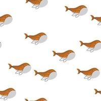 skandinavisches nahtloses Musterdruckdesign der Wale. Vektorillustrationsdesign für Modestoffe, Babytextilgrafiken, Drucke vektor