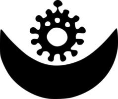 schwarz Virus Symbol gestalten vektor