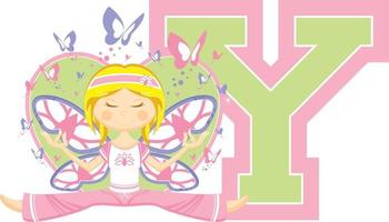 y ist zum Yoga Alphabet Lernen Illustration vektor