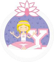 y ist zum Yoga Alphabet Lernen Illustration vektor