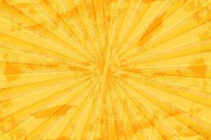 Gelb Sunburst Grunge Strahlen Hintergrund Textur, Vektor Illustration