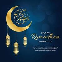 Ramadan Kareem. islamisches hintergrunddesign mit arabischer kalligraphie und verzierung vektor