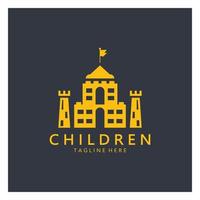 Kindergarten-Logo-Design einfache Vektorvorlage Symbolillustration, für Bildung, Spielgruppe, Kinderlernhaus, Kinderschule mit einem modernen Konzept vektor