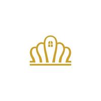 Färg kung krona logotyp motiv på vit bakgrund vektor