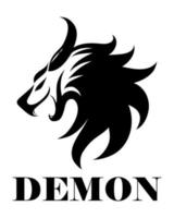 svart logotyp vektor av en demon eps 10