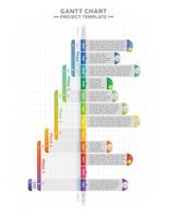 Zeitleiste gantt Diagramm Infografik Vorlage Hintergrund vektor