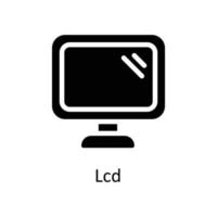 lcd Vektor solide Symbole. einfach Lager Illustration Lager