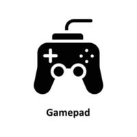 Gamepad Vektor solide Symbole. einfach Lager Illustration Lager