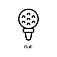 Golf Vektor Gliederung Symbole. einfach Lager Illustration Lager