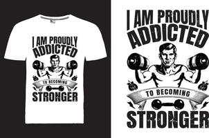 fitness t-shirt design vektor