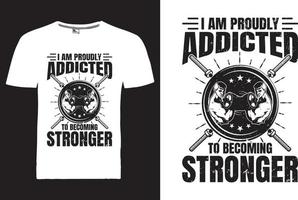 fitness t-shirt design vektor