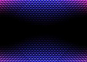 abstrakt Blau und Rosa Streifen glühend Linien Hintergrund mit Dekoration Platz und Polygon Muster. Digital Technologie Konzept. Vektor Illustration.