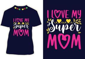 mamma typografi t-shirt design vektor