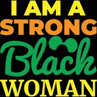 kostenlos Vektor Design ich bin ein stark schwarz Frau
