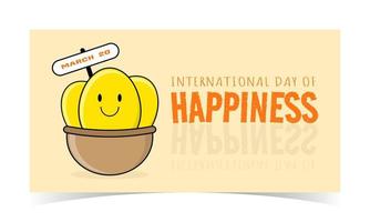 International Tag von Glück Gruß vektor