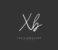 x b xb Initiale Brief Handschrift und Unterschrift Logo. ein Konzept Handschrift Initiale Logo mit Vorlage Element. vektor