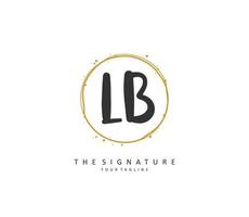 l b Pfund Initiale Brief Handschrift und Unterschrift Logo. ein Konzept Handschrift Initiale Logo mit Vorlage Element. vektor