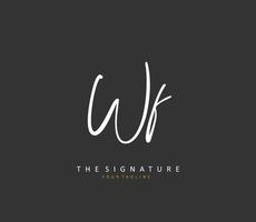 wf Initiale Brief Handschrift und Unterschrift Logo. ein Konzept Handschrift Initiale Logo mit Vorlage Element. vektor