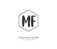 mf Initiale Brief Handschrift und Unterschrift Logo. ein Konzept Handschrift Initiale Logo mit Vorlage Element. vektor