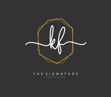 kf Initiale Brief Handschrift und Unterschrift Logo. ein Konzept Handschrift Initiale Logo mit Vorlage Element. vektor