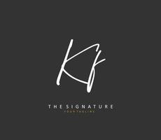 kf Initiale Brief Handschrift und Unterschrift Logo. ein Konzept Handschrift Initiale Logo mit Vorlage Element. vektor