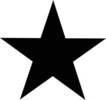 schwarz einfach klassisch Star Vektor Symbol