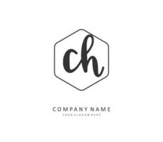 c h CH Initiale Brief Handschrift und Unterschrift Logo. ein Konzept Handschrift Initiale Logo mit Vorlage Element. vektor