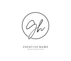 G h gh Initiale Brief Handschrift und Unterschrift Logo. ein Konzept Handschrift Initiale Logo mit Vorlage Element. vektor