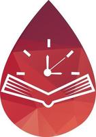 Buch Zeit Vektor Logo Vorlage. diese Design verwenden Uhr oder Uhr Symbol.