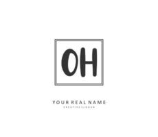 Ö h Oh Initiale Brief Handschrift und Unterschrift Logo. ein Konzept Handschrift Initiale Logo mit Vorlage Element. vektor