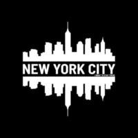 Neu York Stadt Typografie und minimal t Hemd Design vektor