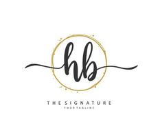 h b hb Initiale Brief Handschrift und Unterschrift Logo. ein Konzept Handschrift Initiale Logo mit Vorlage Element. vektor