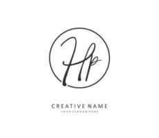 hp Initiale Brief Handschrift und Unterschrift Logo. ein Konzept Handschrift Initiale Logo mit Vorlage Element. vektor