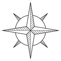 abstrakt sjömans kompass vektor ikon. vind reste sig ikon