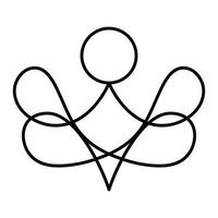 Yoga Pose Vektor Symbol Design. eben Symbol.