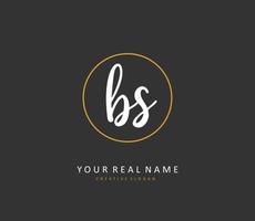 b s bs Initiale Brief Handschrift und Unterschrift Logo. ein Konzept Handschrift Initiale Logo mit Vorlage Element. vektor