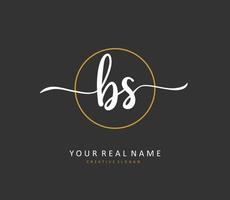 b s bs Initiale Brief Handschrift und Unterschrift Logo. ein Konzept Handschrift Initiale Logo mit Vorlage Element. vektor