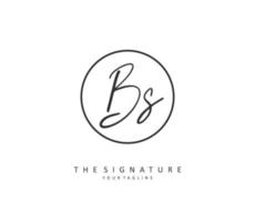 b s bs Initiale Brief Handschrift und Unterschrift Logo. ein Konzept Handschrift Initiale Logo mit Vorlage Element. vektor