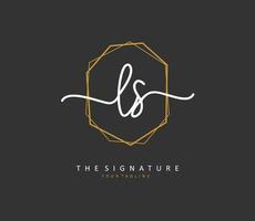 l s ls Initiale Brief Handschrift und Unterschrift Logo. ein Konzept Handschrift Initiale Logo mit Vorlage Element. vektor