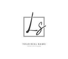 l s ls Initiale Brief Handschrift und Unterschrift Logo. ein Konzept Handschrift Initiale Logo mit Vorlage Element. vektor