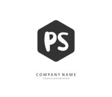 p s ps Initiale Brief Handschrift und Unterschrift Logo. ein Konzept Handschrift Initiale Logo mit Vorlage Element. vektor