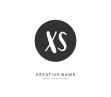 x s xs Initiale Brief Handschrift und Unterschrift Logo. ein Konzept Handschrift Initiale Logo mit Vorlage Element. vektor