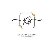 x s xs Initiale Brief Handschrift und Unterschrift Logo. ein Konzept Handschrift Initiale Logo mit Vorlage Element. vektor