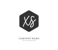 x s xs Initiale Brief Handschrift und Unterschrift Logo. ein Konzept Handschrift Initiale Logo mit Vorlage Element. vektor