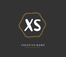 x s xs Initiale Brief Handschrift und Unterschrift Logo. ein Konzept Handschrift Initiale Logo mit Vorlage Element. vektor